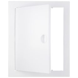   ABS szervízajtó 100x100mm fehér, müa. VORTZ (csempeajtó, ellenőrző ablak, revíziós ajtó, kádajtó)