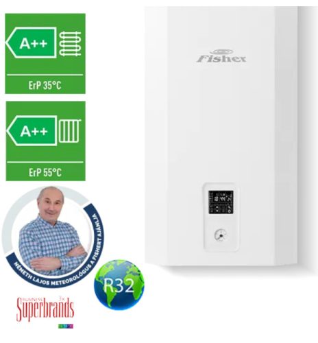 Fisher Levegő-víz hőszivattyú  FHF-WHS-081CE3 (hidraulikus egység+kültéri egység) 8 kW, R32, 230V,WIFI