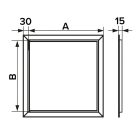 ALU/GIPSZKARTON szervízajtó 400x600mm VORTZ (csempeajtó, ellenőrző ablak, revíziós ajtó)