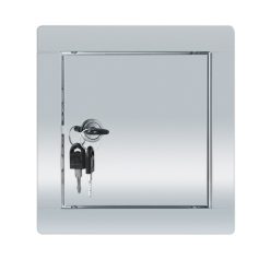   INOX szervízajtó 150x150mm KULCSOS ZÁRRAL VORTZ (csempeajtó, ellenőrző ablak, revíziós ajtó)