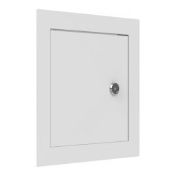   FÉM szervízajtó 150x200mm fehér KULCSOS ZÁRRAL VORTZ (csempeajtó, ellenőrző ablak, revíziós ajtó)