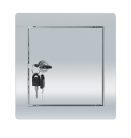 INOX szervízajtó 200x300mm KULCSOS ZÁRRAL VORTZ (csempeajtó, ellenőrző ablak, revíziós ajtó)