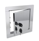 INOX szervízajtó 200x300mm KULCSOS ZÁRRAL VORTZ (csempeajtó, ellenőrző ablak, revíziós ajtó)