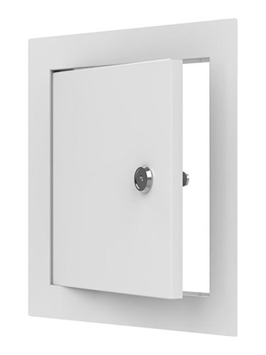 FÉM szervízajtó 250x300mm fehér KULCSOS ZÁRRAL VORTZ (csempeajtó, ellenőrző ablak, revíziós ajtó)