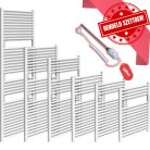 Elektromos törölközőszárító radiátor SZETT 600x1200 egyenes (600W) Fűtőpatronnal