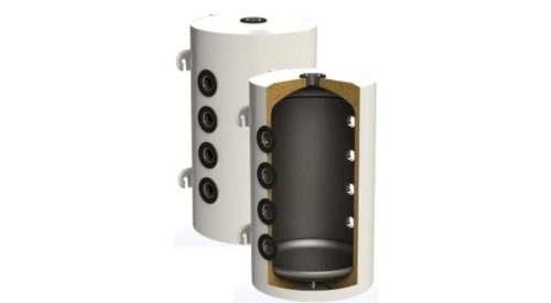 Sunsystem PSM 100 hűtési és fűtési puffer tartály szigeteléssel hőszivattyúhoz (100 liter)