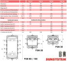 Sunsystem PSM 80 hűtési és fűtési puffer tartály szigeteléssel hőszivattyúhoz (80 liter)