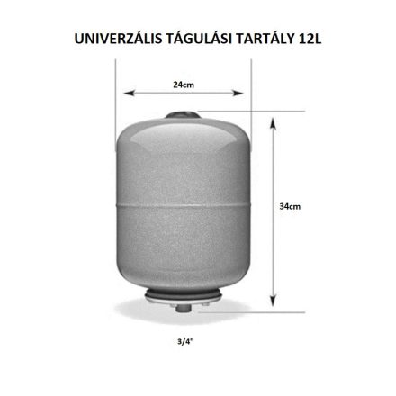 UNIVERZÁLIS TÁGULÁSI TARTÁLY 12L